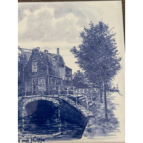 Delft Kerkstroot met Huisje  Ceramic Tile Holland - Picture 4 of 7